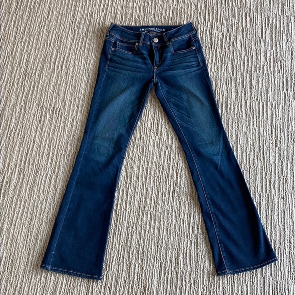 American Eagle Kick Boot Dark Wash